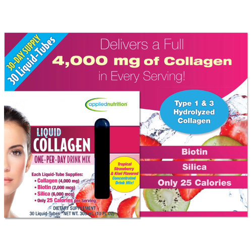 Nước Uống Collagen Applied Nutrition 4000mg Vị Dâu Kiwi – Hộp 30 Ống