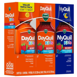 Vicks NyQuil/DayQuil – Bộ Siro Cảm Lạnh Cho Trẻ Em (473ml)