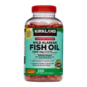 Dầu cá Alaska hoang dã Kirkland Signature 1400 mg, 230 viên nang mềm