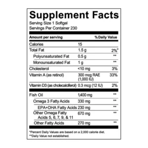 Dầu cá Alaska hoang dã Kirkland Signature 1400 mg, 230 viên nang mềm