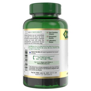 Nature's Bounty Vitamin D3 125 mcg, 400 Softgels