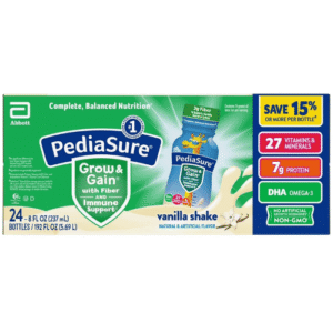 Sữa nước PediaSure Grow & Gain bổ sung chất xơ hương vani cho trẻ em, thùng 24 chai