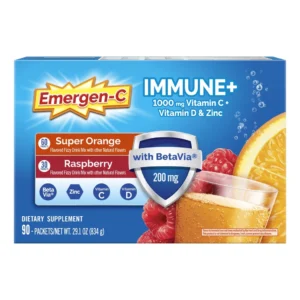 Emergen-C Immune+ 1000 mg Vitamin C + Vitamin D & Kẽm, 90 gói