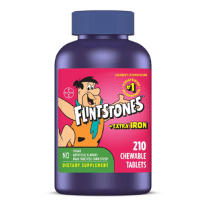 Viên Nhai Vitamin Tổng Hợp Flintstones Dành Cho Trẻ Em, Bổ Sung Thêm Sắt (Hộp 210 Viên)