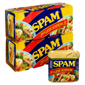 Thịt Hộp Giảm Muối Spam 25% Less Sodium – 8 Hộp x 12 Oz