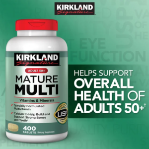 Kirkland Signature Adult 50+ Mature Multi Vitamins & Minerals, 400 Tablets