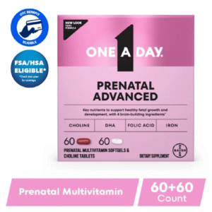 Viên uống bổ sung vitamin tổng hợp cho bà bầu One A Day Advanced Prenatal Multivitamin With Choline, 60+60 viên.
