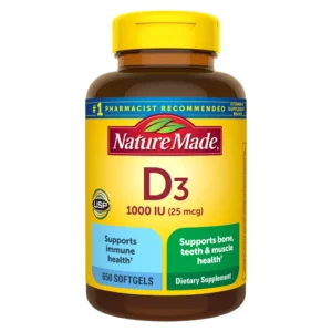 Viên nang mềm Nature Made Vitamin D3 25 mcg, 650 viên.