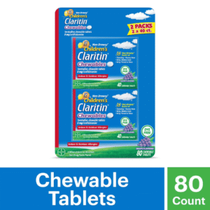 Viên Nhai Hỗ Trợ Giảm Dị Ứng Cho Trẻ Children's Claritin – 2 Hộp X 40 Viên