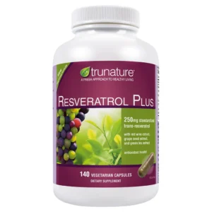 trunature Resveratrol Plus, 140 viên nang chay