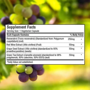 trunature Resveratrol Plus, 140 viên nang chay