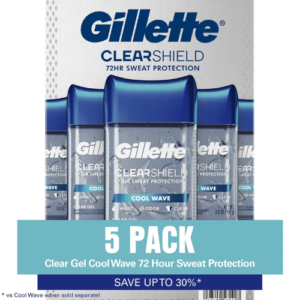 Lăn Khử Mùi Gillette Antiperspirant Deodorant for Men Cool Wave - Hộp 5 Thanh