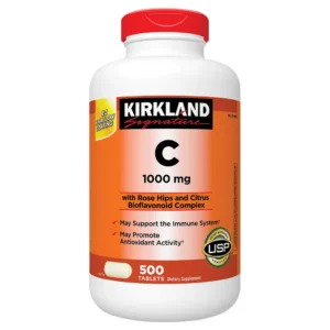 Viên uống Vitamin C Kirkland Signature 1000 mg, 500 viên.