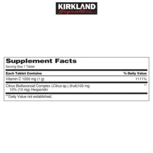 Viên uống Vitamin C Kirkland Signature 1000 mg, 500 viên.
