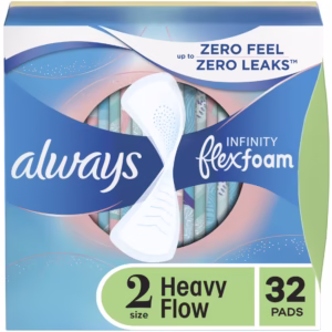 Băng Vệ Sinh Always Infinity FlexFoam Heavy Flow Với Flexi-Wings Không Mùi Size 2 - Hộp 32 Miếng