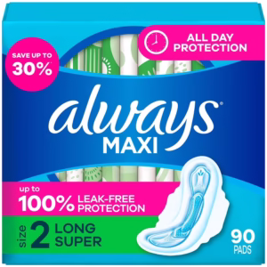 Băng Vệ Sinh Always Maxi Long Super Pads Size 2 - Hộp 90 Miếng