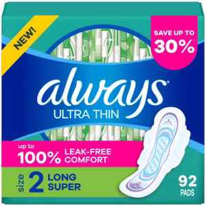 Băng Vệ Sinh Always Ultra Thin Long Super với Flexi-Wings Không Mùi Size 2 - Hộp 92 Miếng