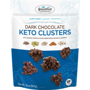 Socola đen Gourmet Gatherings Keto Cluster, túi 454g