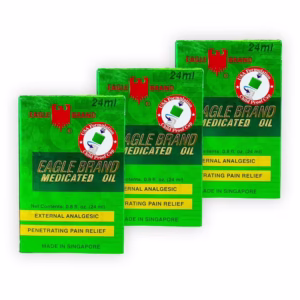 Dầu Gió Xanh Mỹ Eagle Brand Medicated Oil Hộp 3 Chai 24ml