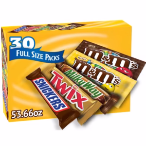 Hộp kẹo sô cô la Mars nhiều vị, cỡ lớn, 30 thanh | Snickers, Twix, M&M's & nhiều vị khác