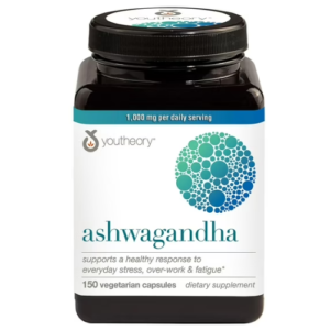 Youtheory Ashwagandha - Viên Uống Nhân Sâm Giảm Căng Thẳng – Hộp 150 Viên