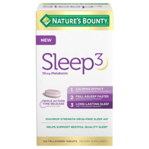 Viên Uống Nature's Bounty Sleep3 10 mg Melatonin - Hộp 120 Viên
