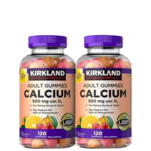 Kẹo Dẻo Kirkland Signature Calcium 500mg Với D3 & Zinc – 2 Hộp X 120Viên