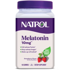 Kẹo Dẻo Natrol Melatonin Sleep 10mg Hương Dâu – Hộp 140 Viên