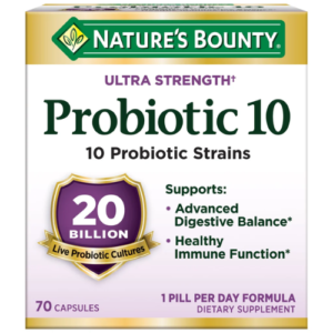 Viên Uống Nature's Bounty Ultra Strength Probiotic 10 – Hộp 70 Viên