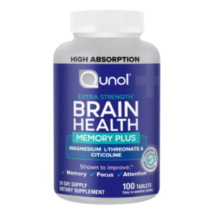 Viên Uống Hỗ Trợ Não Bộ Qunol Brain Health Memory Plus – Hộp 100 Viên