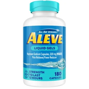 Thuốc giảm đau/hạ sốt Aleve Naproxen Sodium 220 mg, 180 viên nang mềm