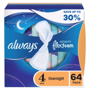 Băng Vệ Sinh Always Infinity FlexFoam Size 4 Với Wings Không Mùi - Hộp 64 Miếng