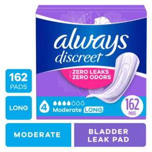 Băng Vệ Sinh Always Discreet Incontinence Pads Moderate Absorbency – Hộp 162 Miếng