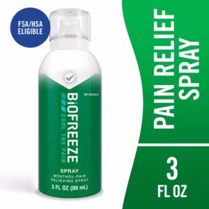Xịt giảm đau Biofreeze, tinh dầu bạc hà, chai 3 oz