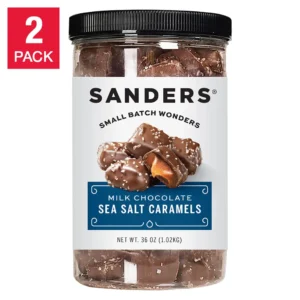 Combo 2 hộp kẹo Caramel Socola Sữa Sanders, 36 oz/hộp