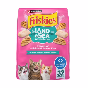 Thức Ăn Hạt Cho Mèo Friskies Land & Sea Adventures Vị Gà & Cá Biển – Túi 14,5 kg
