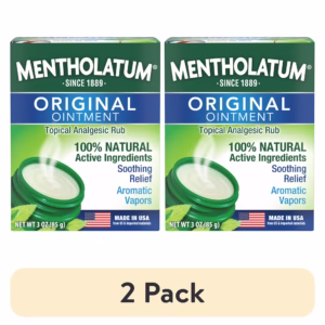 (Gói 2 hũ) Thuốc mỡ bôi ngoài da Mentholatum Original, hũ 3oz