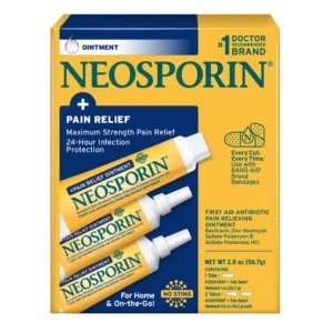 Thuốc mỡ kháng sinh bôi ngoài da tác động kép Neosporin + Max Strength, 2 oz x 3 tuýp