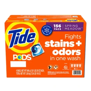 Viên Giặt Xả 3 Trong 1 Tide PODS Spring Meadow Scent – Hộp 156 Viên