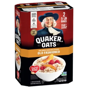 Combo 2 túi Yến mạch cán dẹt kiểu truyền thống Quaker Oats, 5 lbs/túi